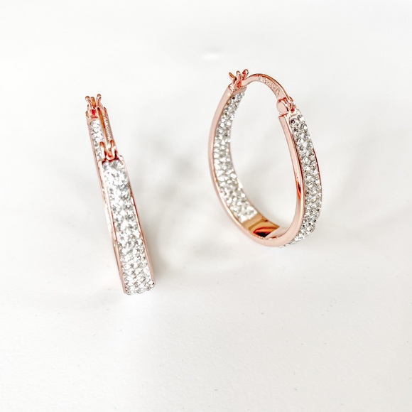 devin rose Jewelry Rose Gold Oval Hoop Earrings By Devin Rose